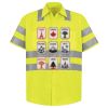 Men's High Visibility Safety Short Sleeve Work Shirt Thumbnail
